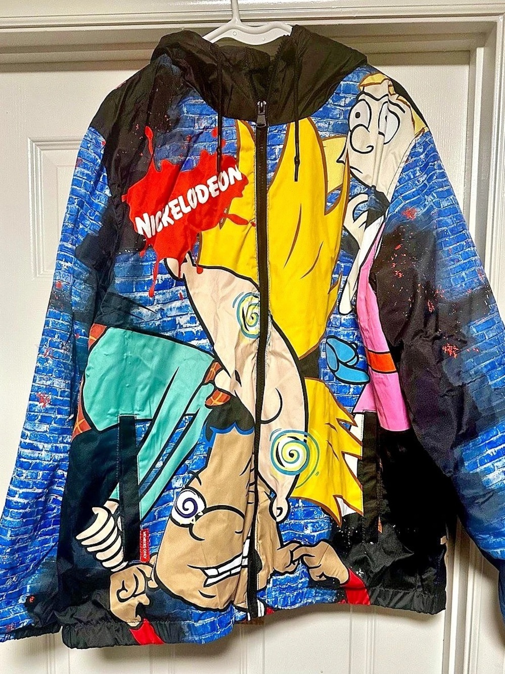 Members Only x Nickelodeon Hey Arnold Trippy Windbreaker Jacket Windbreaker